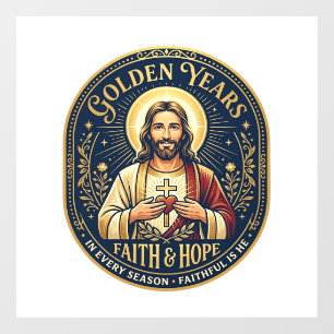 Jesus Retirement Vintage Shirt Christian Window Cling