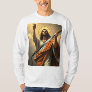 Jesus Returns with a Sword Men's Long Sleeve Tee