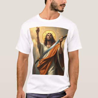 Jesus Returns with a Sword Men's Tee Shirt