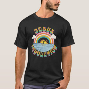 Jesus Revolution People Retro Sun Rainbow Christia T-Shirt