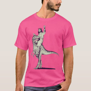 Jesus Riding Dinosaur T-Shirt