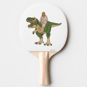 Jesus Riding T-Rex Ping Pong Paddle