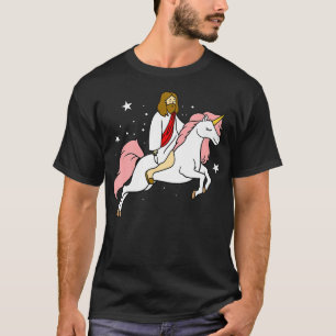 Jesus Riding Unicorn T-Shirt