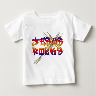 Jesus Rocks Christian Baby T-Shirt