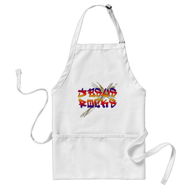 Jesus Rocks Christian Standard Apron (Front)