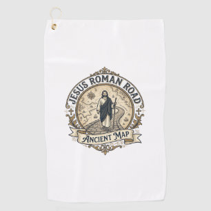 Jesus Roman Road Ancient Map Jesus Roman Road Anci Golf Towel