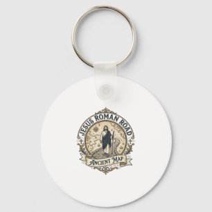 Jesus Roman Road Ancient Map Jesus Roman Road Anci Keychain