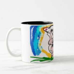 jesus rose from dead  Two-Tone coffee mug