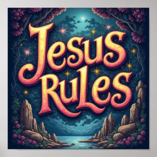 Jesus Rules Poster