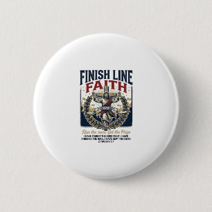 Jesus Running Marathon Vintage Shirt Christian Gra 2 Inch Round Button