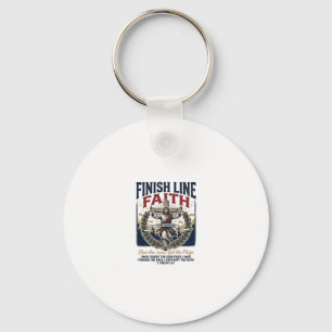 Jesus Running Marathon Vintage Shirt Christian Gra Keychain