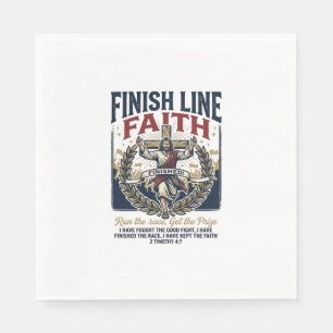 Jesus Running Marathon Vintage Shirt Christian Gra Napkin