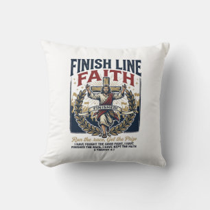Jesus Running Marathon Vintage Shirt Christian Gra Throw Pillow