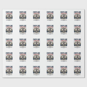 Jesus Running Marathon Vintage Shirt Christian Gra Wrapping Paper