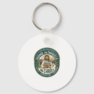 Jesus RV Camper Life Vintage Shirt Christian Graph Keychain