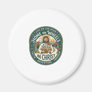 Jesus RV Camper Life Vintage Shirt Christian Graph Magnet