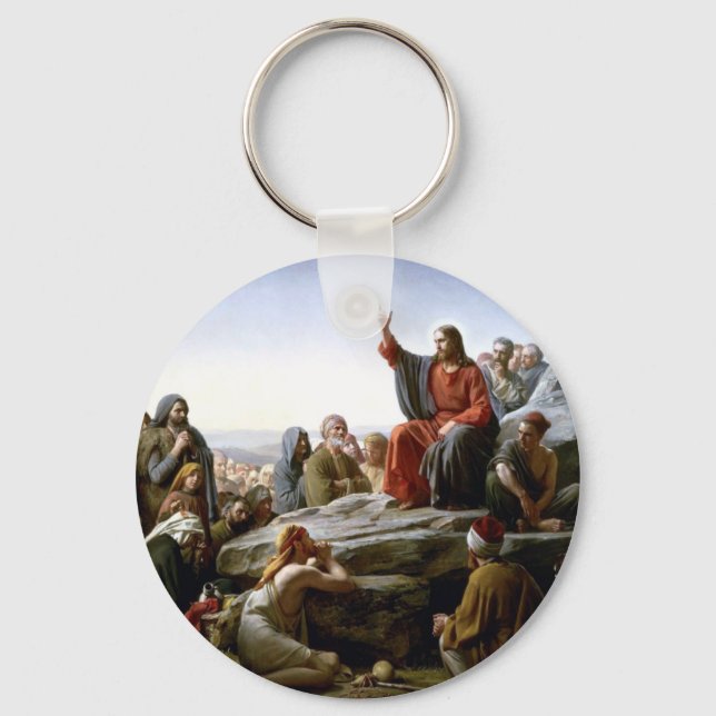 Jesus 's Sermon-on-The-Mount-by-Bloch Keychain (Front)