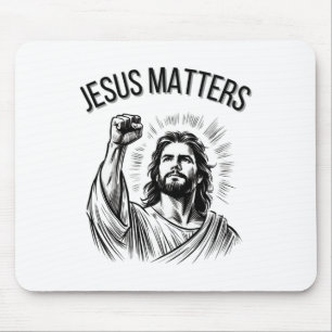Jesus S Sticker  Mouse Pad
