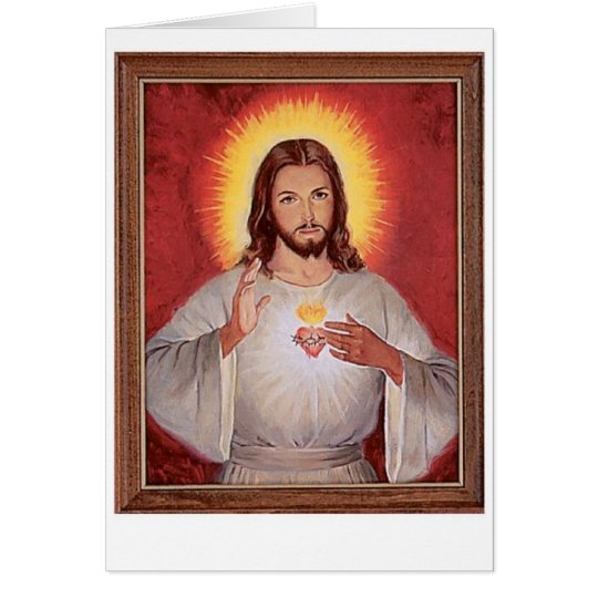 Jesus sacred heart card