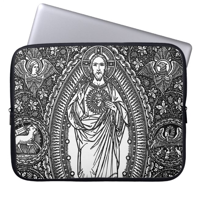 Jesus Sacred Heart Laptop Sleeve (Front)