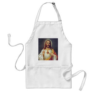 Jesus Sacred Heart Peace Sign Portrait Standard Apron