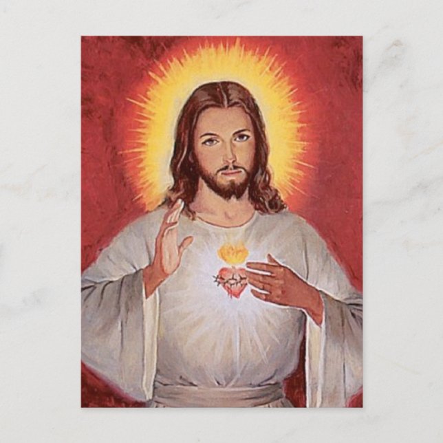 Jesus sacred heart postcard (Front)