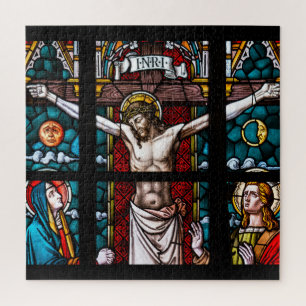 Jesus sacrifice on Cross Jigsaw Puzzle