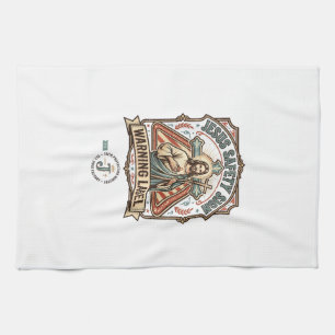 Jesus Safety Sign Warning Label Jesus Safety Sign  Kitchen Towel