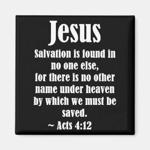 Jesus Salvation Acts 4 12 Christian Scripture Bibl Magnet