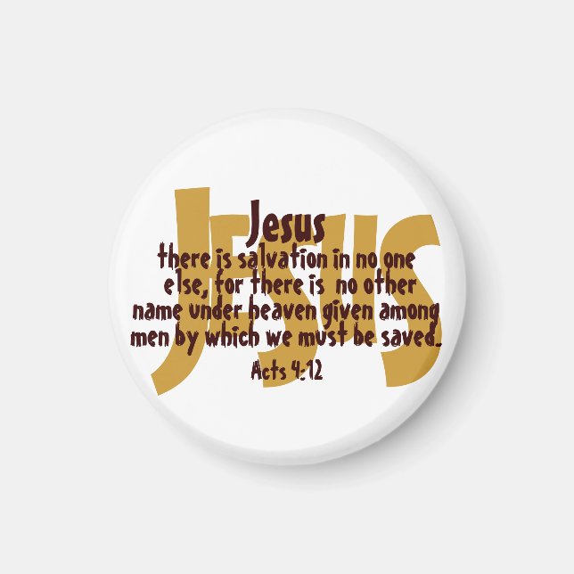 Jesus salvation Acts 4:12 Magnet (Front)