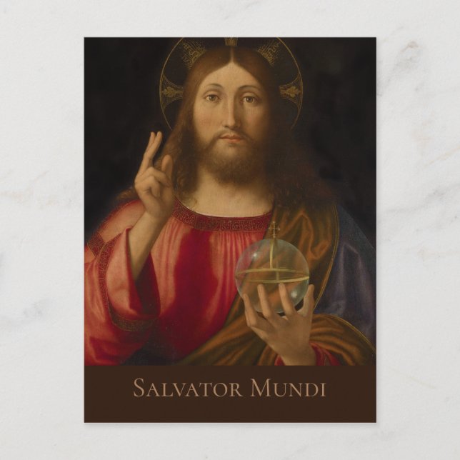 Jesus Salvator mundi Andrea Previtali CC0985 Postcard (Front)