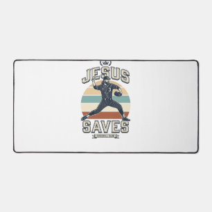 Jesus Sauve Baseball Vintage Chrétien Vecteur Desi