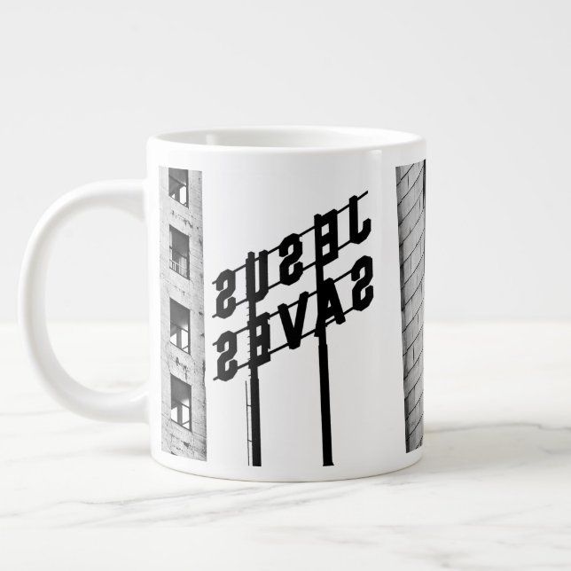JESUS SAUVE Jumbo Mug (Gauche)