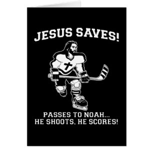 Jésus sauve le T-shirt drôle d'hockey