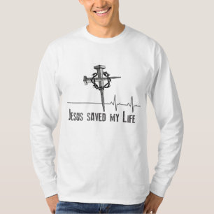 Jesus Saved My Life. Crown of Thorns, and Nails ov T-Shirt