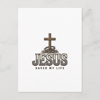 Jesus Saved My Life Vintage Engraving Christian De Postcard