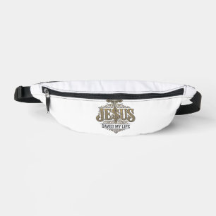 Jesus Saved My Life Vintage Engraving Christian Sh Fanny Pack