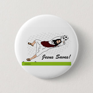 JESUS SAVES! 2 INCH ROUND BUTTON