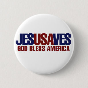 Jesus Saves 2 Inch Round Button