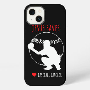 Jesus Saves Baseball Catcher Funny Sports Lover iPhone 13 Case