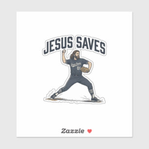 Jesus Saves Baseball Pitcher Vintage Engraving Shi