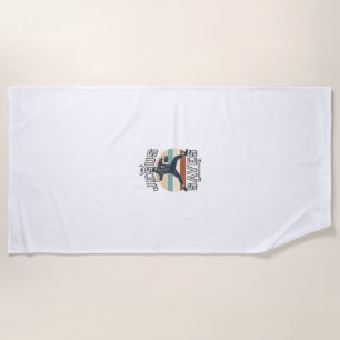 Jesus Saves Baseball Vintage Christian Vector Desi Beach Towel