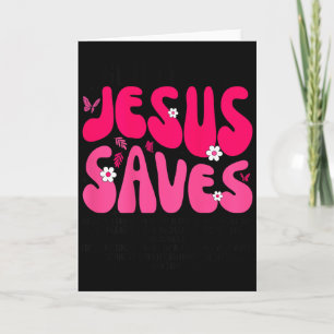 Jesus Saves Bible Verse Christian Faith Religious Card