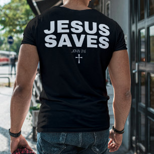 "Jesus Saves" Bible Verse Christian T-Shirt