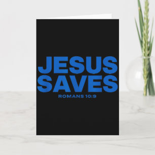 Jesus Saves Bible Verse Romans 10 9 Statement  Card