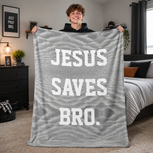Jesus Saves Bro.  Fleece Blanket (Creator Uploaded)