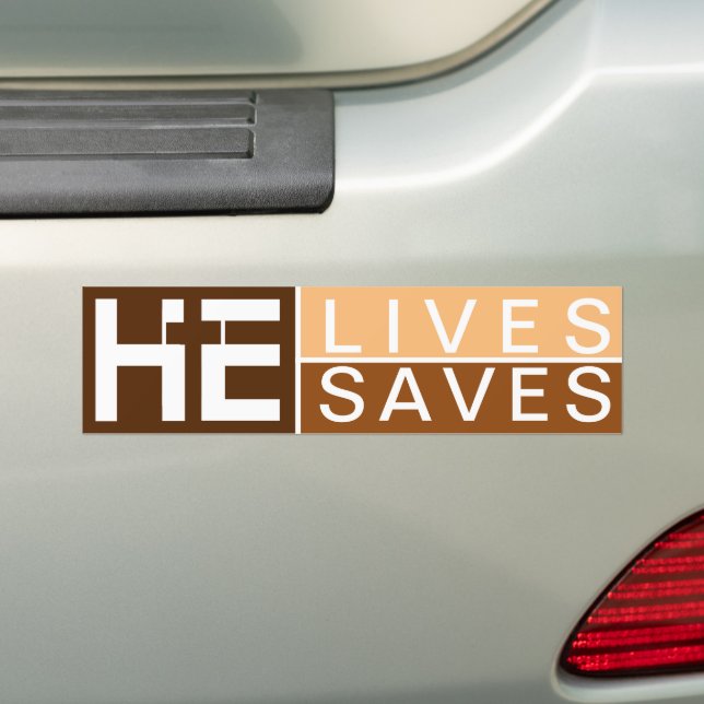 JESUS SAVES BUMPER STICKER (On Car)