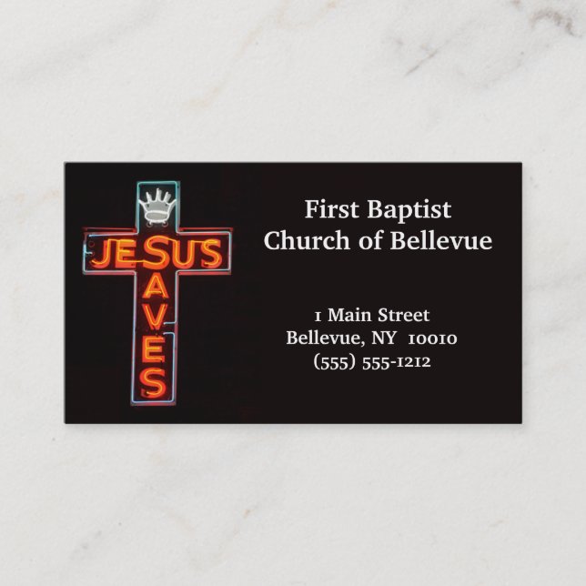 Jesus Saves Business Card (Front)