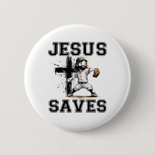 Jesus Saves Bysebyll Religious Christian Faith Cro 2 Inch Round Button
