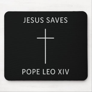 Jesus Saves Christian Cross Minimal Religious Fait Mouse Pad